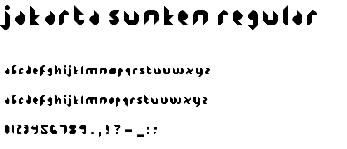 Jakarta Sunken Regular font